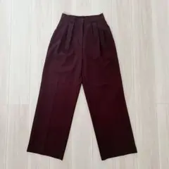 OHOTORO ◎ スラックス ボルドー ワイン レッド ストレート パンツ