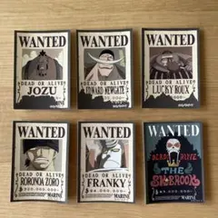 ONEPIECE ミニ手配書ステッカー6枚セット