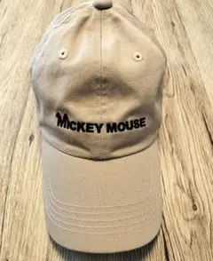 Mickey Mouse ベージュキャップ　ディズニー　帽子