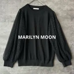 MARILYN MOON チュールドットスリーブ ニットプルオーバーのサムネイル