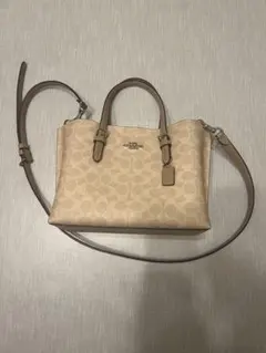 Coach ハンドバッグ　ショルダーバッグ ベージュ　CV965