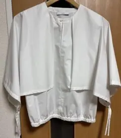 <ASTRAET> ケープ クルーネックブラウス　ホワイトのサムネイル