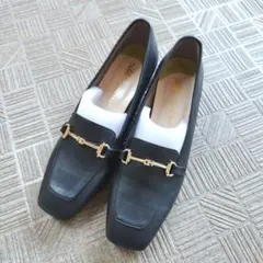 オリエンタルトラフィック ローファー パンプス 黒 ブラック 合皮 38 M