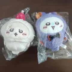 ちいかわ ハロウィンがま口ぬいぐるみポーチ 2種セット　モモンガ　らっこ
