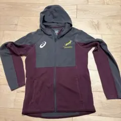 アシックス　スプリングボクス　ジップパーカー スプリングボクス（SPRINGBOKS）」 ハーフジップ スウェットパーカー