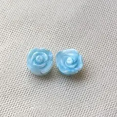 4151 天然珊瑚ピアス3ペアとターコイズバラの2ペアまとめ シルバー