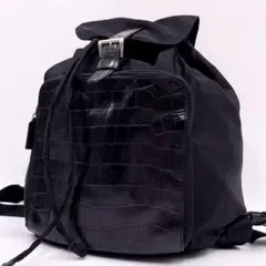 【希少】PRADA ブラック ナイロン バッグ　クロコ　ボディバック 中古・古着通販】PRADA (プラダ) ナイロンボディバッグ ブラック