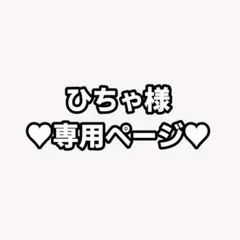 ひちゃ様専用ページ
