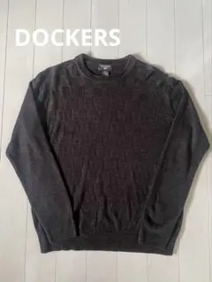 DOCKERS ニット　クールネックセーター　ブラウン