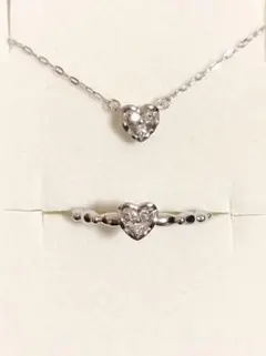 新品サマンサティアラ K18WGダイヤモンドリング7号&ネックレス