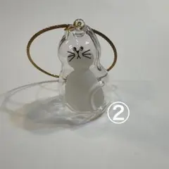【類似品】うちの子 猫キーホルダー白毛入りハチワレ？②⚠️