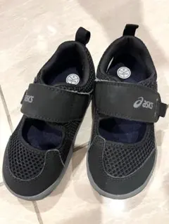 【美品】asics スクスク サンダル 15.0cm ブラック