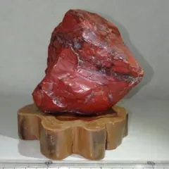 佐渡 赤石 大小2個セット 縁起物 佐渡 赤石 大小2個セット 縁起物 原石 佐渡赤玉石 （新潟県産） 台付