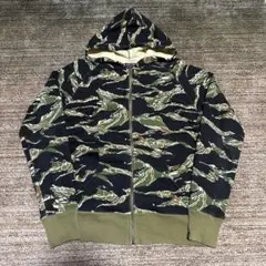 STUSSY タイガーカモ ジップパーカー Lサイズ