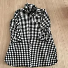 F.O.KIDS ブラックチェック長袖シャツ 120