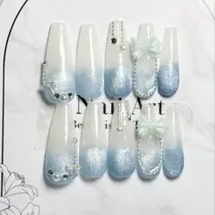 ネイル　韓国 量産型 フレンチガーリー スナ系 地雷系 ワンホン 推し