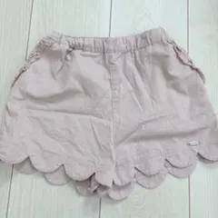 petit main ハーフパンツ 110cm ピンク スカラップ