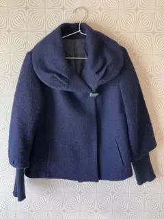 【レディス】再値下げ❗️ショートコート(ネイビー)Lサイズ