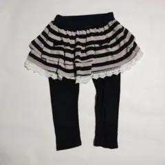 スカッツ スカート付きレギンス ボーダー レース 110