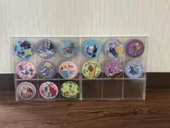 ディズニー　刺繍　缶バッジ全15種　コンプリート