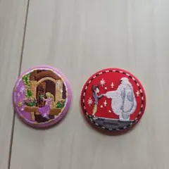 ディズニー 塔の上のラプンツェル ベイマックス 刺繍缶バッジ 2点セット