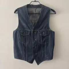 6 ROKU timemachine crushed denim vest - メルカリ