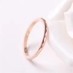 多面カットリング ステンレスリング ステンレス指輪 ピンキーリング