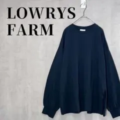 【美品】ローリーズファーム　オーバーサイズカットソー　裾スリット　ブラック　F