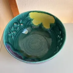 萬古焼　花柄 陶器 深鉢 盛り鉢