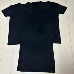 UNIQLO HEATTECH クルーネックTシャツ ブラック Mサイズ　三枚