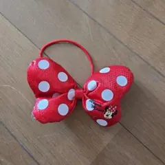 ★最終値下げ★　ディズニー　ミニー　水玉　ビッグリボン　ヘアゴム　ラメ　大ドット