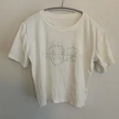 like ハートプリント ホワイトTシャツ