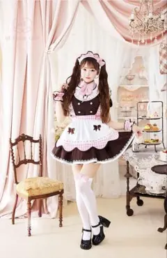 あっとほぉーむカフェコラボ　Malymoon メイド服　ベイビーピンクのサムネイル