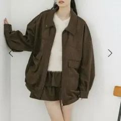 Heather フェイクレザーBIGブルゾン