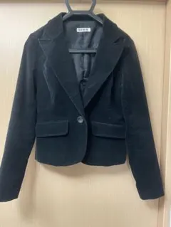 ベロア生地 ジャケット　厚手　レディース　カジュアルジャケット