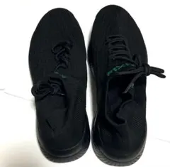 シューズ　スリッポン　メンズ　レディース　スニーカー　黒　運動靴　25.0cm