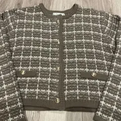 ツイード柄カーディガン