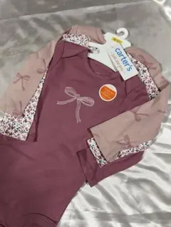 【新品未使用タグ付き】Carter's リボン柄ロンパース