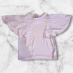 【美品】クチュールブローチ フレアスリーブ ブラウス バックリボン ピンクのサムネイル