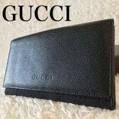 GUCCI グッチ 財布 レザー キャンバス マイクロ シマライン GG 美品
