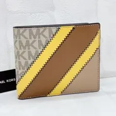 新品✨MICHAELKORS マイケルコース 折財布 二つ折り MK柄 茶色