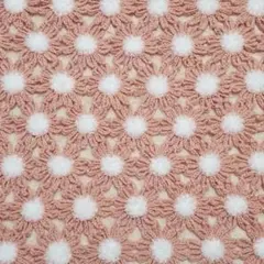 お花モチーフ ライトピンクふわもこホワイト