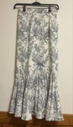 花柄プリーツ切替マーメイドスカート[al111　] GRL サイズM