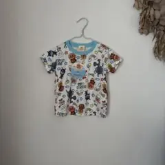 新品　人気！アンパンマン 90 吸収速乾　メッシュ　Tシャツ ブルー　子供服