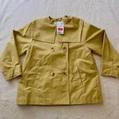 新品　H&M セーラーカラー ジャケット マスタード 120 アウター