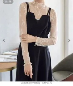 【新品】KOBE LETTUCE ハイネックレースシアートップス Ꮇ