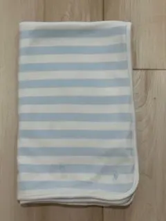 ラルフローレンRalph Lauren水色と白のストライプブランケット
