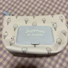 スヌーピー　アイスクリーム柄ポーチ　おまけ付