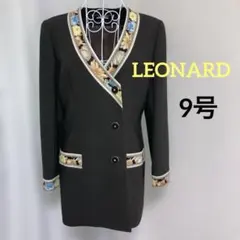 美品⭐️レオナール テーラードジャケット　花柄刺繍　ラインストーン　サイズ13号 LEONARD - LEONARD レオナール ジャケット サイズ13AR ブルゾン