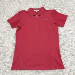 Calvin Klein カルバンクラインゴルフ半袖ポロMハーフジップピンク美品のサムネイル